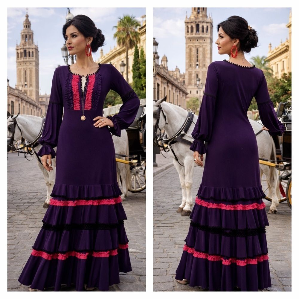 Lunares Flamenco Ruffled Dress